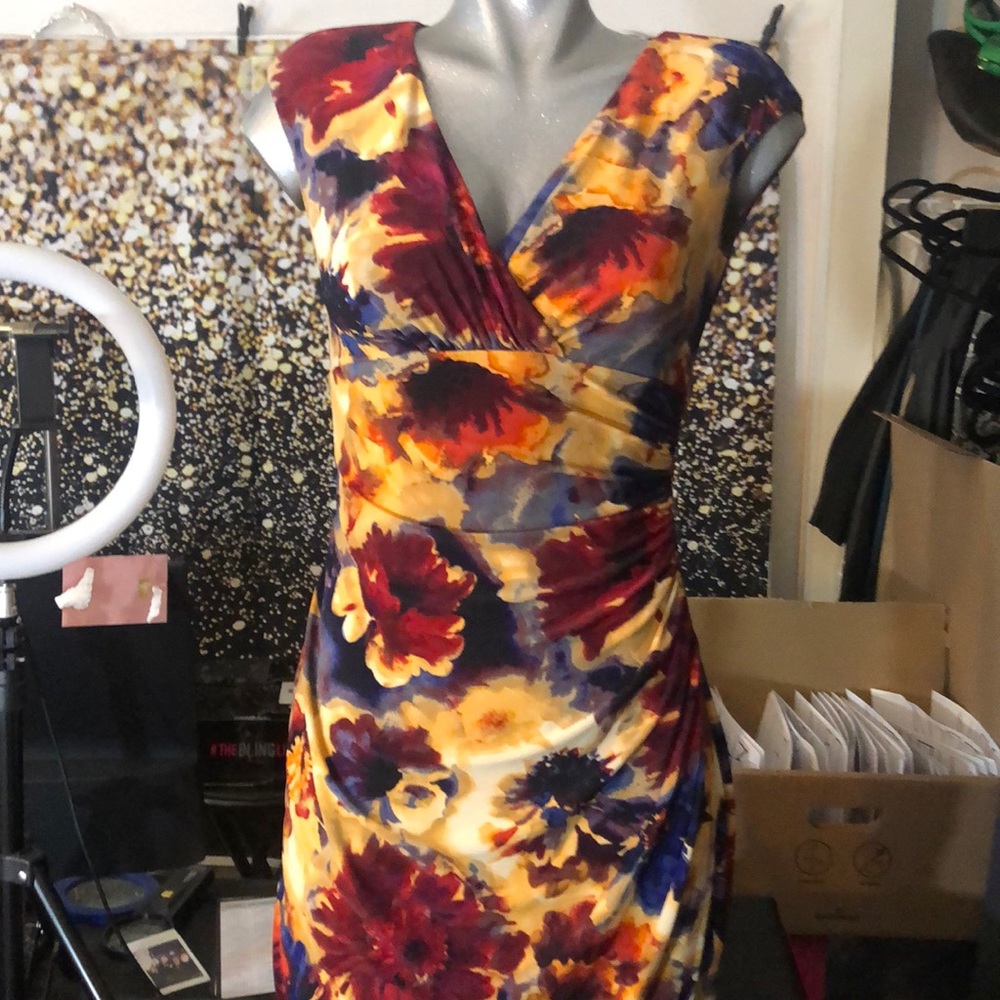 Lauren by Ralph Lauren faux wrap dress